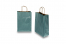 Papieren draagtassen gedraaide handgreep - metallic petrol, 220 x 100 x 310 mm, 90 gr | PIT Packaging.nl | Enveloppenland