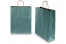 Papieren draagtassen gedraaide handgreep - metallic petrol, 320 x 120 x 410 mm, 100 gr | PIT Packaging.nl | Enveloppenland