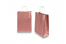 Papieren draagtassen gedraaide handgreep - metallic roze, 220 x 100 x 310 mm, 90 gr | PIT Packaging.nl | Enveloppenland