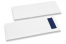 Bestekzakjes wit zonder bestek insnede + blauw servet | PIT Packaging.nl | Enveloppenland