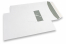Vensterenveloppen, wit, 240 x 340 mm (EC4), venster links 45 x 110 mm, 25 mm van links en 70 mm van boven,  120 grams, stripsluiting, gewicht per stuk ca. 21 gr. | PIT Packaging.nl | Enveloppenland