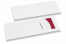 Bestekzakjes wit met bestek insnede + bordeaux rood servet | PIT Packaging.nl | Enveloppenland
