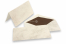 Marmer envelop (110 x 220 mm) en kaart (105 x 210 mm) - marmer bruin, binnenvoering bruin | PIT Packaging.nl | Enveloppenland