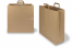 Papieren draagtassen platte handgreep - bruin, 450 x 170 x 480 mm | PIT Packaging.nl | Enveloppenland