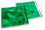 Groen gekleurde metallic folie enveloppen - 165 x 165 mm | PIT Packaging.nl | Enveloppenland