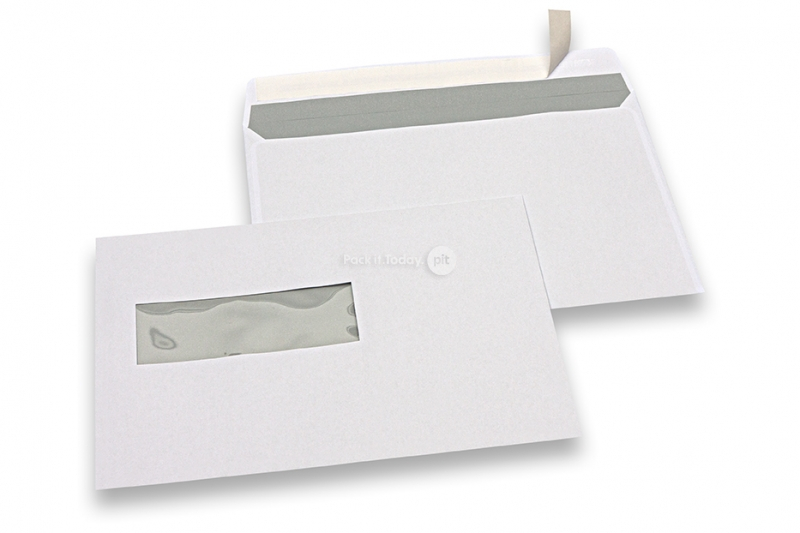 Vensterenveloppen laserprinter, 162 x 229 mm (C5), venster links, gewicht per stuk ca. 7 gr., venster (40 x 110 mm) positie 20 mm van links en 72 mm van onder.