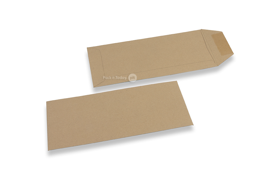 Gerecyclede enveloppen zakelijk, 110 x 220 mm, EA 5/6, Akte, gegomd, 80 grs.