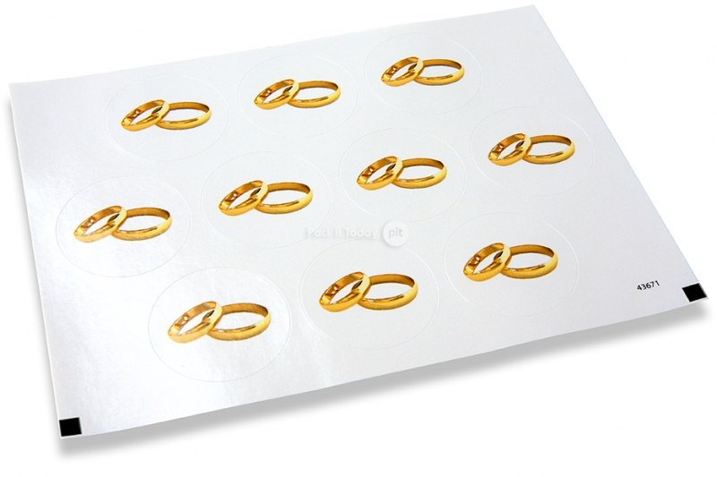 Sluitzegels trouwen - gouden ringen
