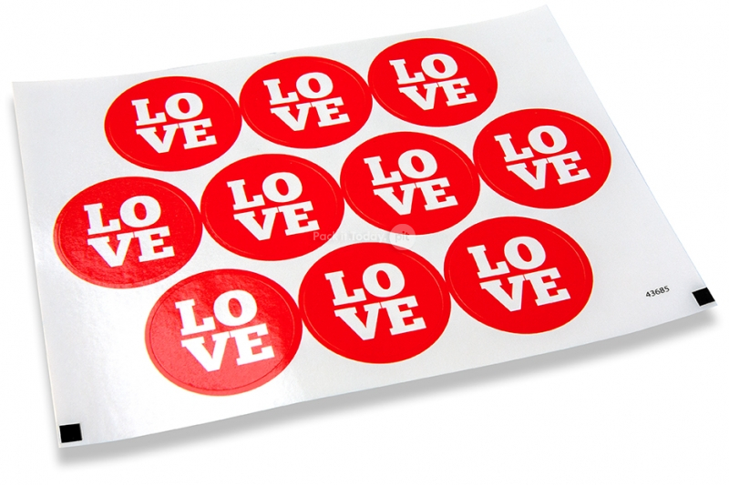Sluitzegels liefde - love rood