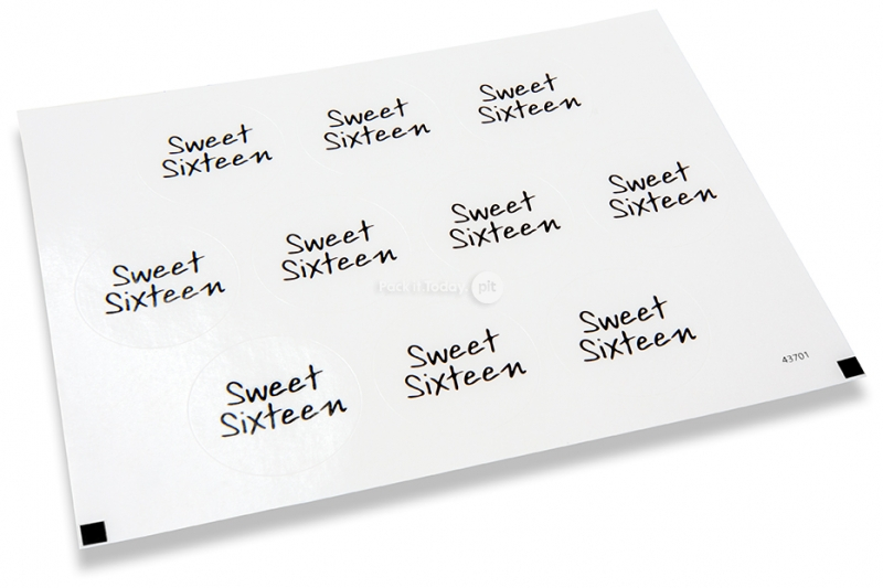 Sluitzegels party - sweet sixteen