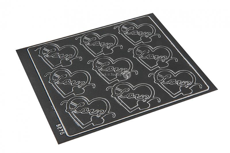 Love peel-off stickers - donkergrijs