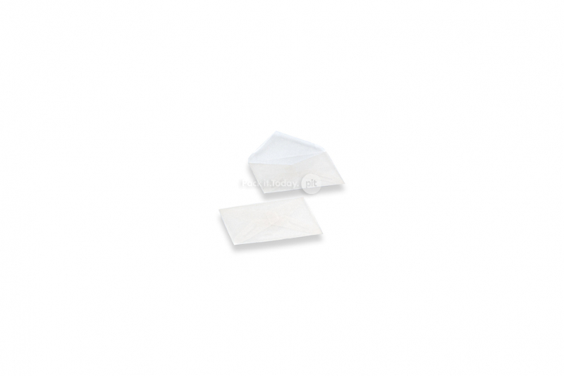 Witte transparante enveloppen - 62 x 98 mm
