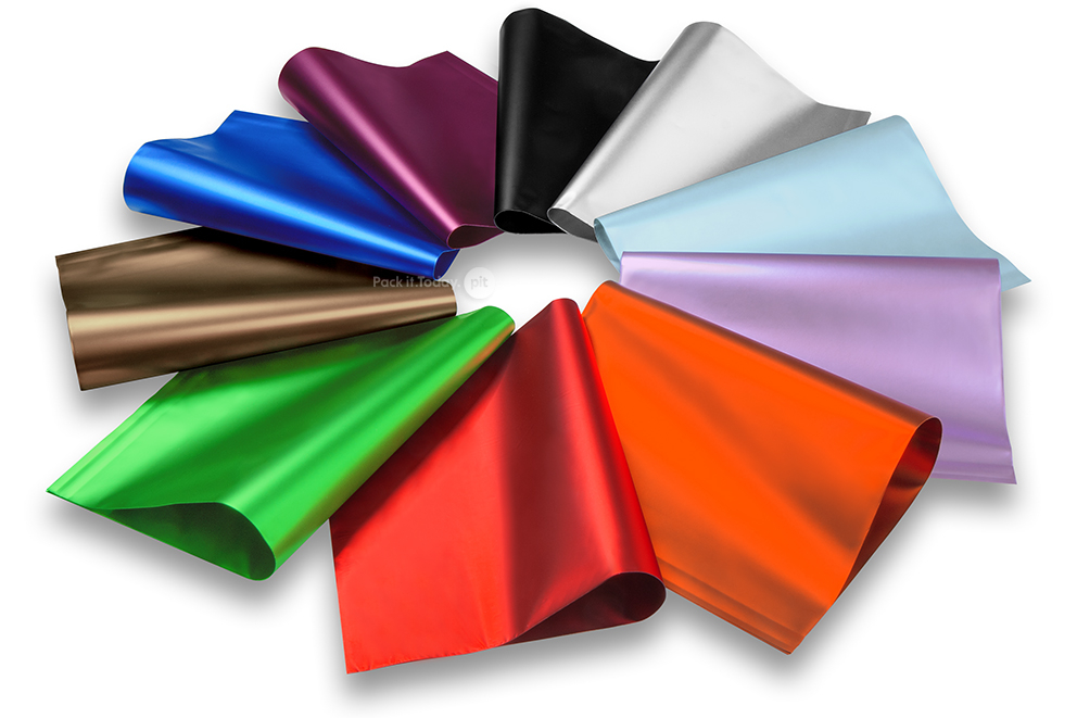 Folie enveloppen gekleurd mat metallic