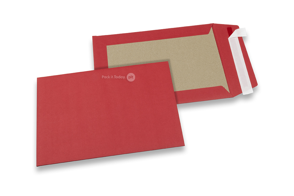 Bordrug enveloppen gekleurd - Rood, 162 x 229 mm