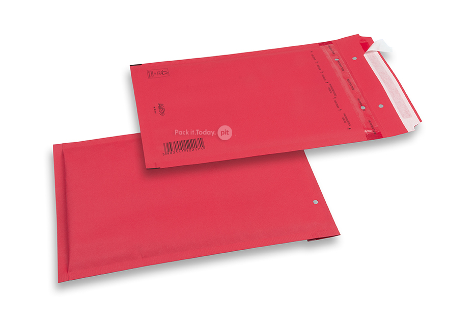 Luchtkussen enveloppen gekleurd - Rood, 80 gr 180 x 250 mm