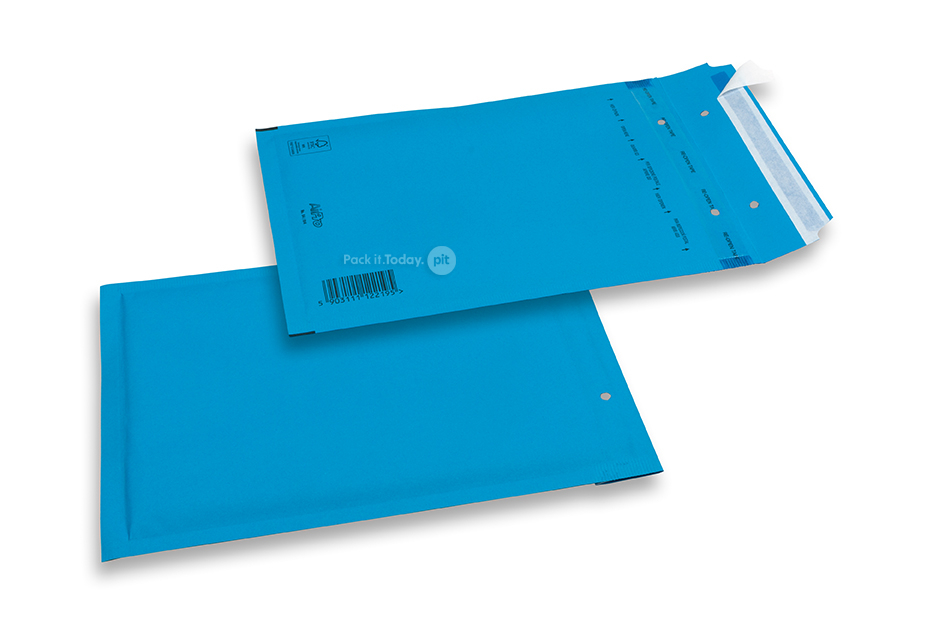 Luchtkussen enveloppen gekleurd - Blauw, 80 gr 180 x 250 mm