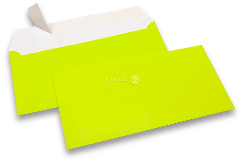 Neon enveloppen - geel, zonder venster
