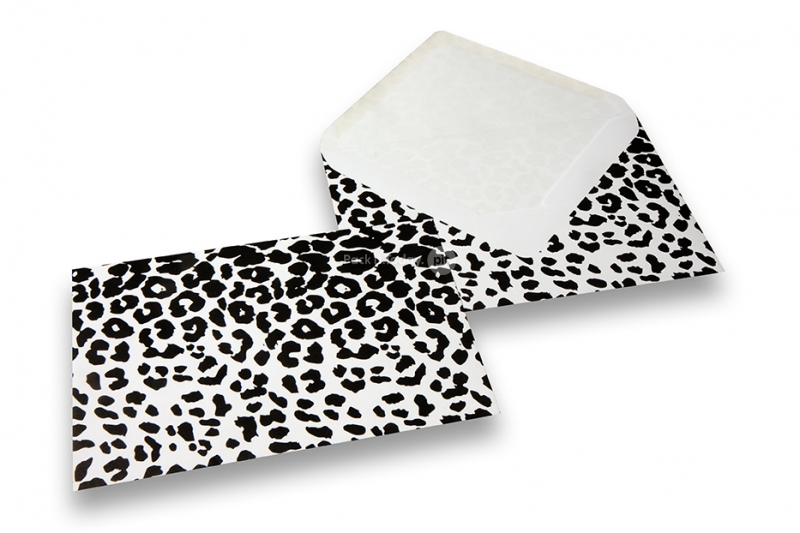 Dierenprint enveloppen - zwart, panterprint