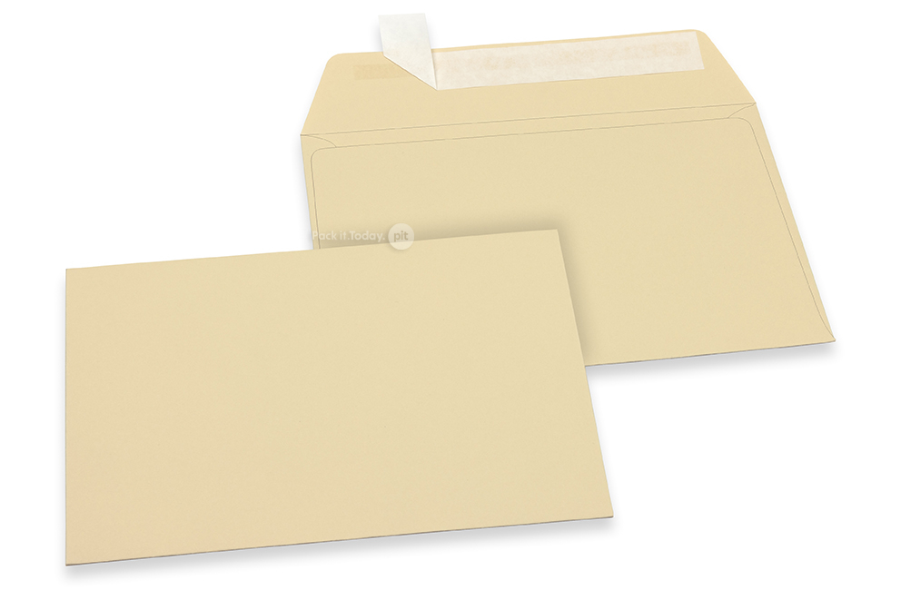 114 x 162 mm -  Camel gekleurde papieren enveloppen 