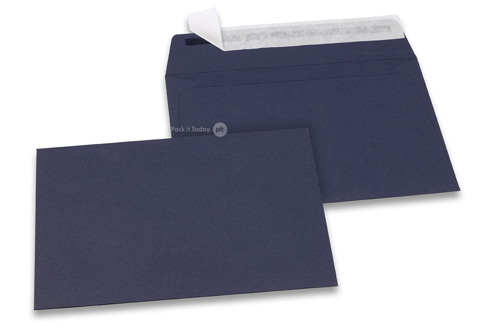 114 x 162 mm -  Donkerblauw gekleurde papieren enveloppen