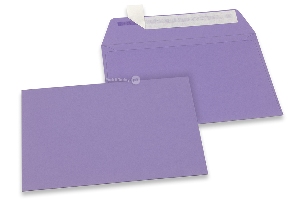 114 x 162 mm -  Paars gekleurde papieren enveloppen 