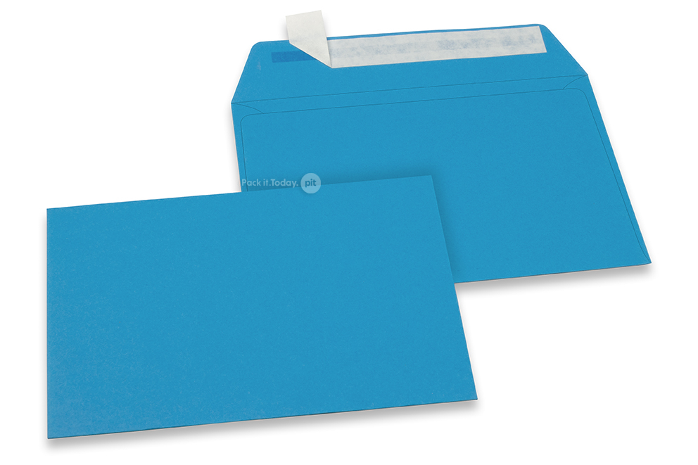 114 x 162 mm -  Oceaanblauw gekleurde papieren enveloppen