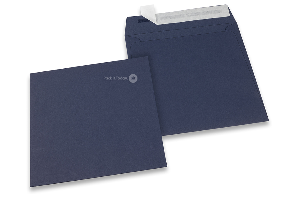 160 x 160 mm -  Donkerblauw gekleurde papieren enveloppen