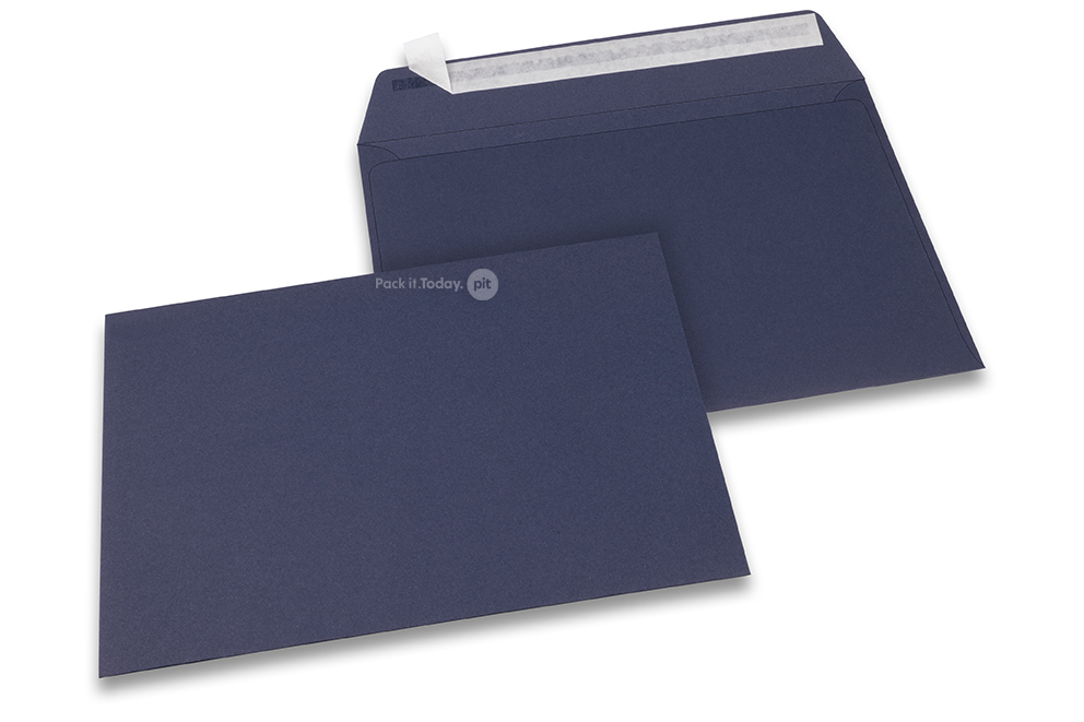 162 x 229 mm - Donkerblauw gekleurde papieren enveloppen 