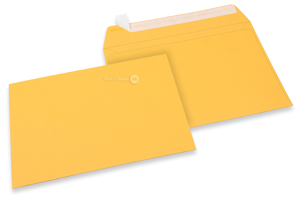 162 x 229 mm - Goudgeel gekleurde papieren enveloppen 