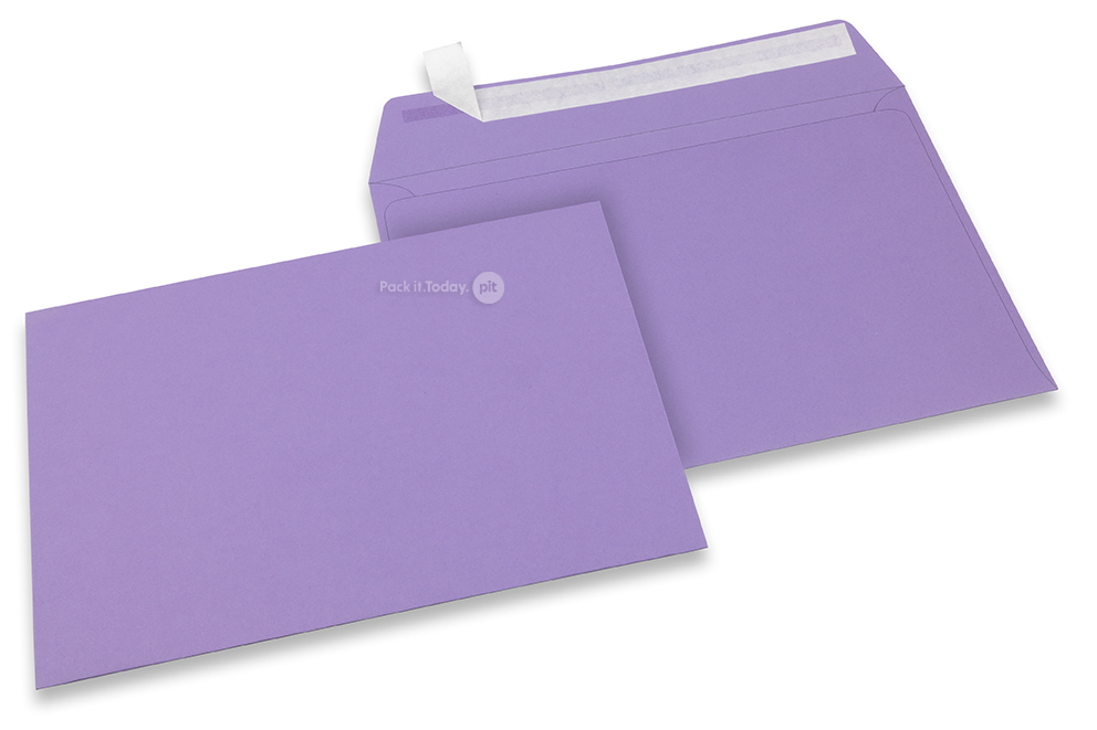 162 x 229 mm - Paars gekleurde papieren enveloppen 
