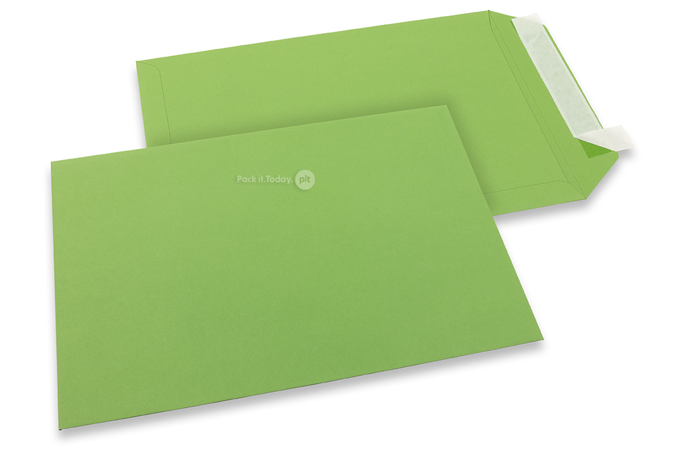 229 x 324 mm - Appelgroen gekleurde papieren enveloppen 