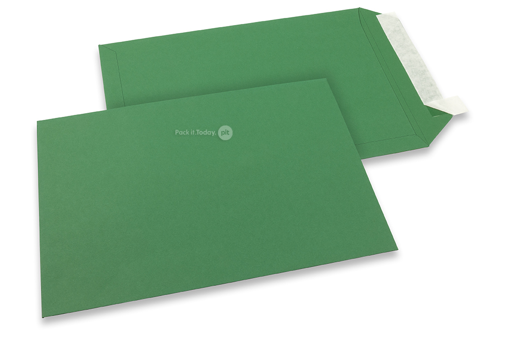 229 x 324 mm - Donkergroen gekleurde papieren enveloppen 