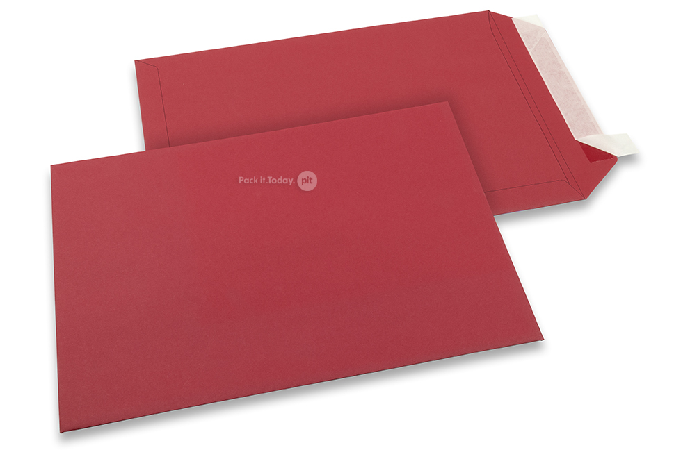 229 x 324 mm - Donkerrood gekleurde papieren enveloppen 