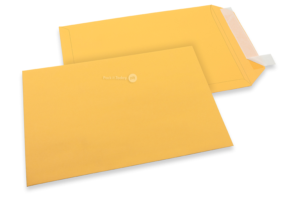 229 x 324 mm - Goudgeel gekleurde papieren enveloppen 