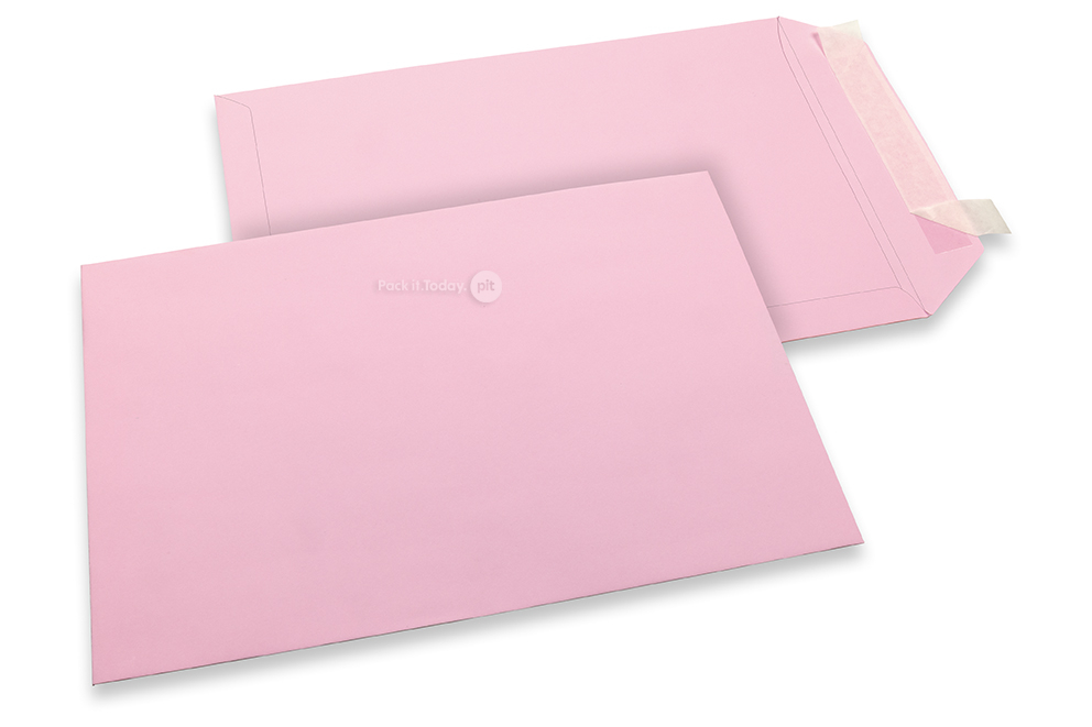 229 x 324 mm - Lichtroze  gekleurde papieren enveloppen 