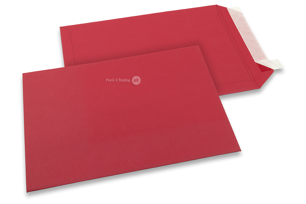 229 x 324 mm - Rood gekleurde papieren enveloppen 