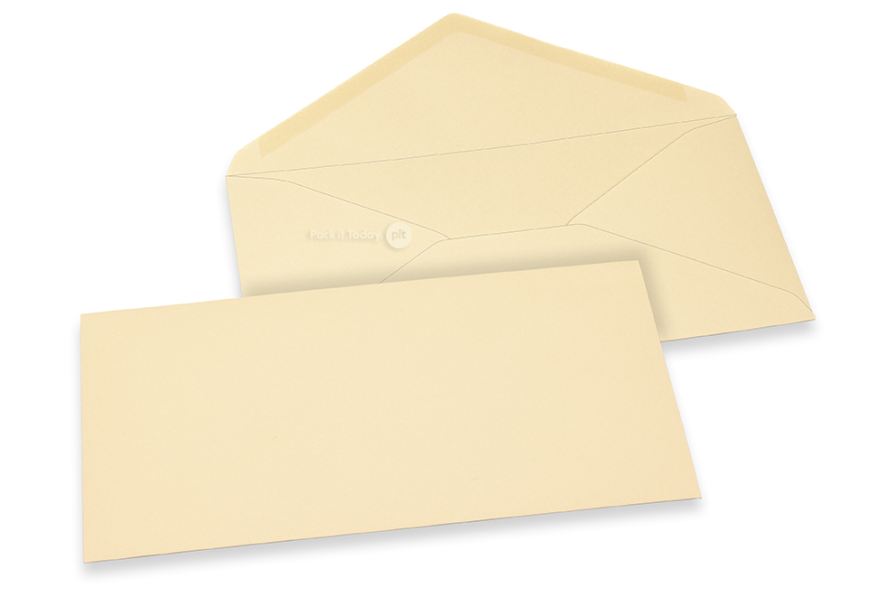 Wenskaart enveloppen gekleurd - ivoorwit, 110 x 220 mm