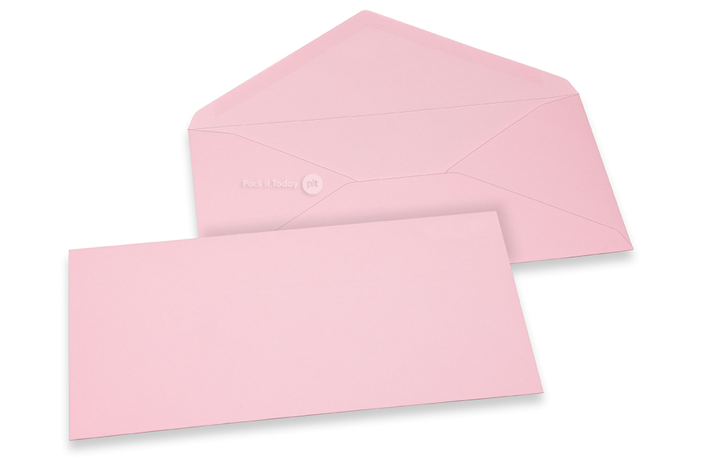  Wenskaart enveloppen gekleurd - lichtroze, 110 x 220 mm
