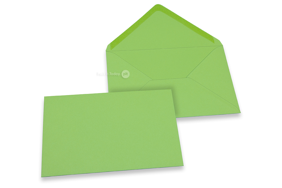 Wenskaart enveloppen gekleurd - appelgroen, 114 x 162 mm