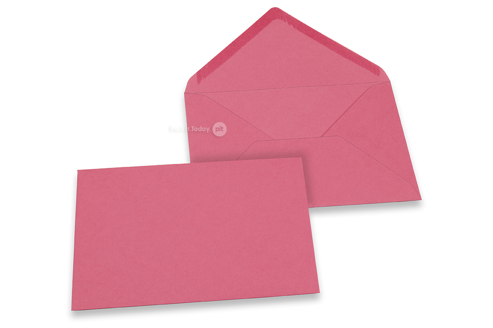 Wenskaart enveloppen gekleurd - roze, 114 x 162 mm