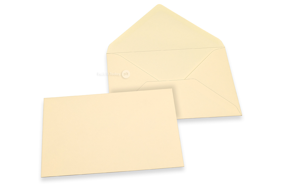 Wenskaart enveloppen gekleurd - ivoorwit, 114 x 162 mm