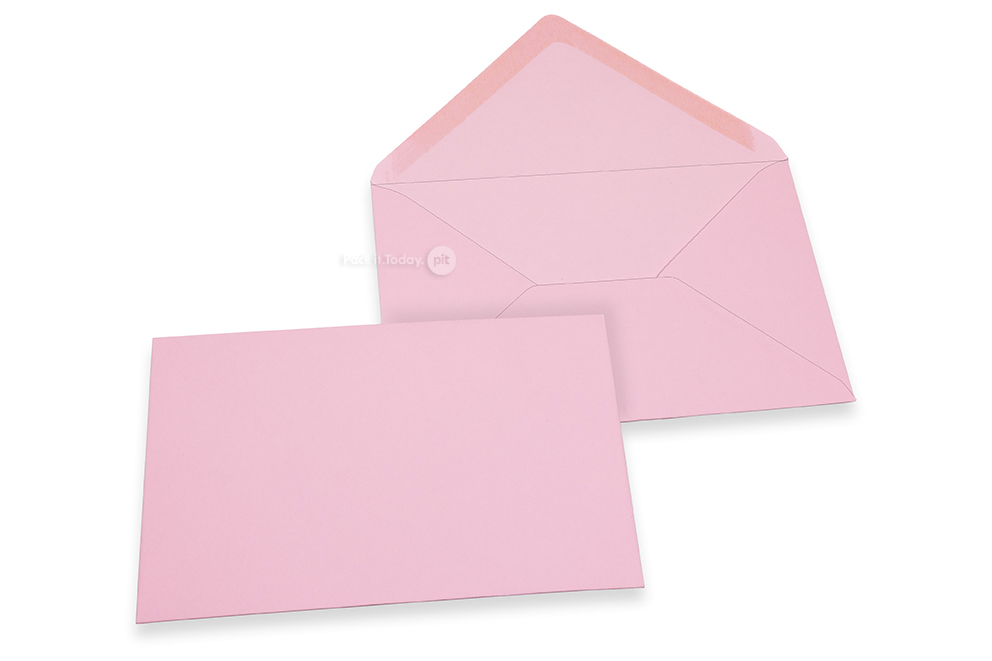 Wenskaart enveloppen gekleurd - lichtroze, 114 x 162 mm
