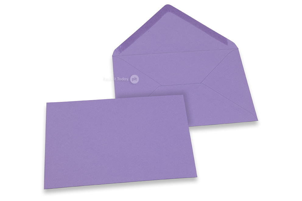 Wenskaart enveloppen gekleurd - paars, 114 x 162 mm