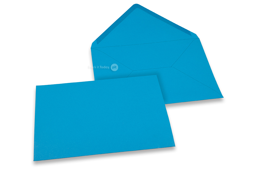 Wenskaart enveloppen gekleurd - oceaanblauw, 162 x 229 mm