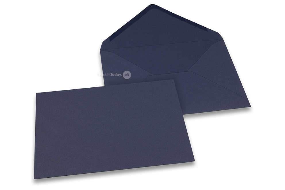 Wenskaart enveloppen gekleurd - donkerblauw, 162 x 229 mm