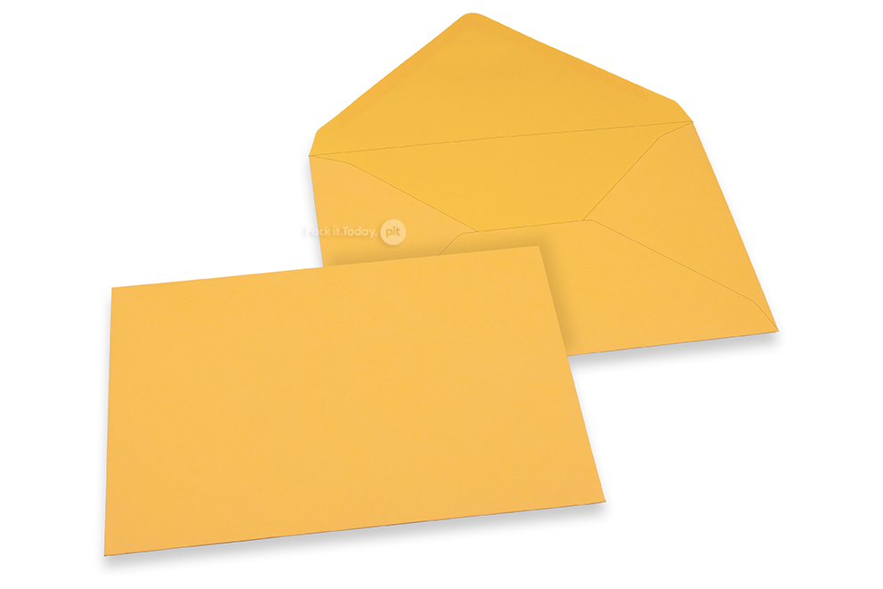 Wenskaart enveloppen gekleurd - goudgeel, 162 x 229 mm