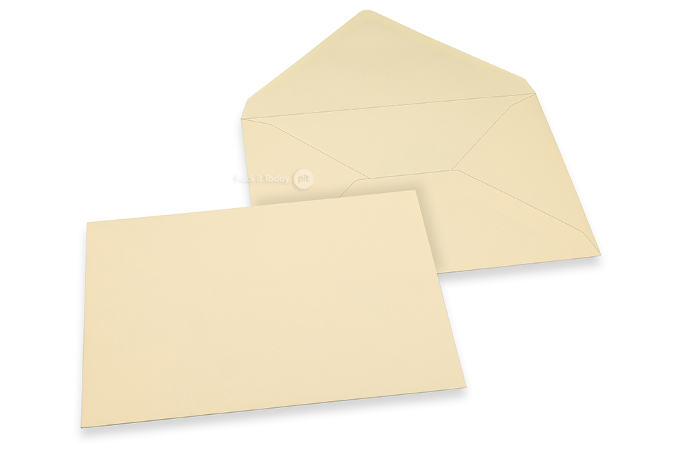 Wenskaart enveloppen gekleurd - ivoorwit, 162 x 229 mm