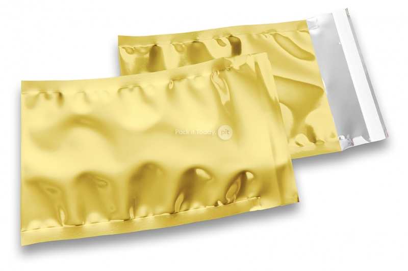 Goud gekleurde metallic folie enveloppen - 114 x 162 