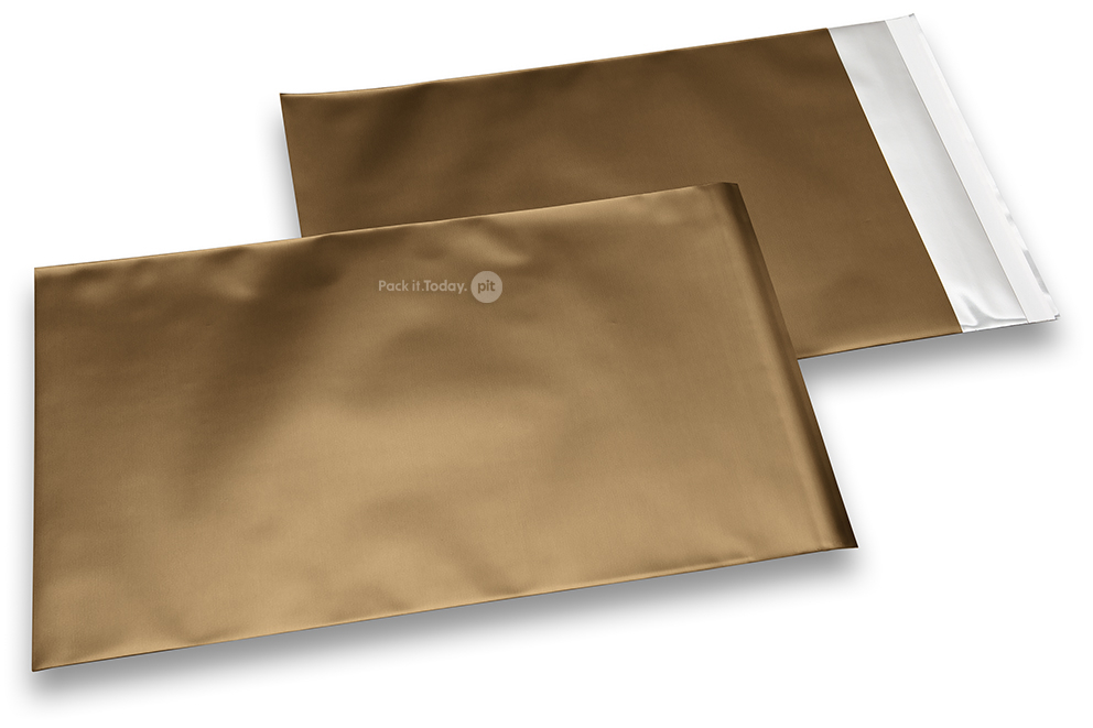 Goud gekleurde mat metallic folie enveloppen - 230 x 320 mm