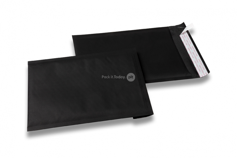 Zwarte luchtkussen enveloppen - 180 x 250 mm, 160 grs.